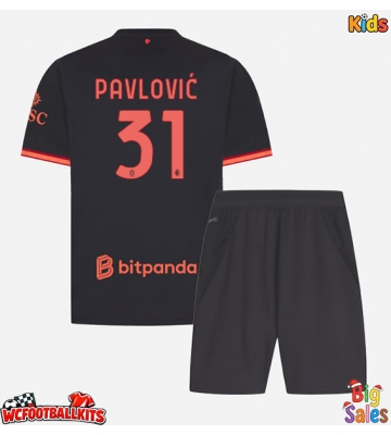 AC Milan Strahinja Pavlovic #31 Replica Third Stadium Kit for Kids 2026-27 Short Sleeve (+ pants)